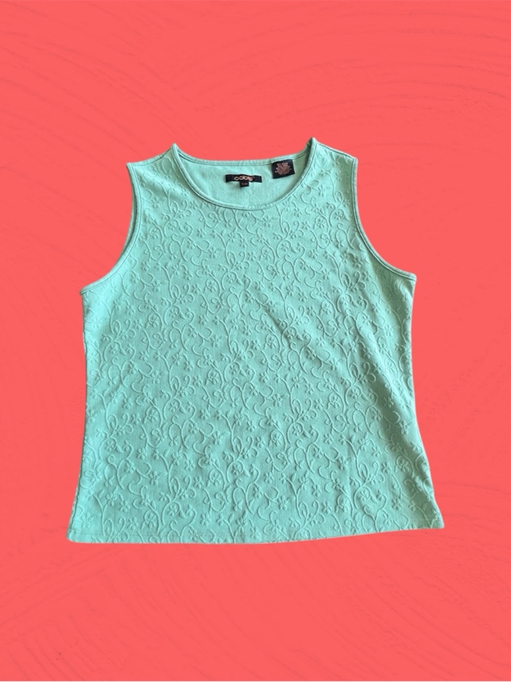 Oobe Green Floral Tank Top